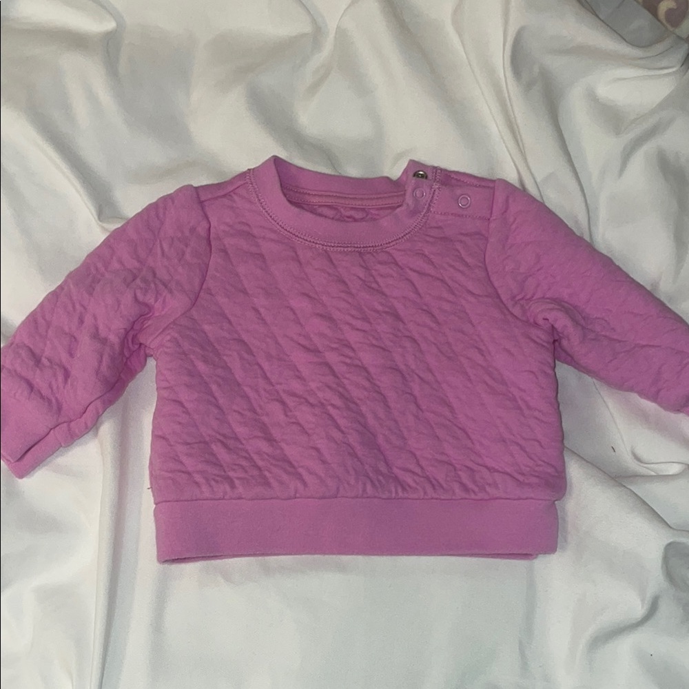 3/$10 Quilted baby Top - Pink
